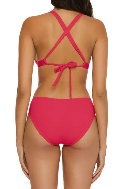 Bca By Rebecca Virtue Shirred Halter Bikini Top