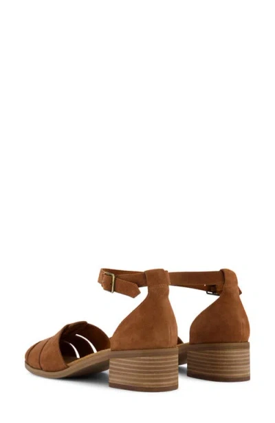 Toms Women's Jaclyn Fisherman Heel Amber Kid Suede In Brown