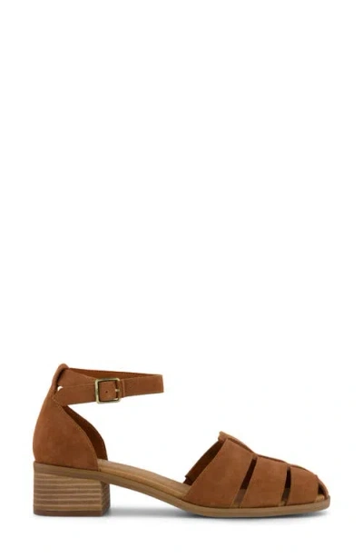 Toms Women's Jaclyn Fisherman Heel Amber Kid Suede In Brown