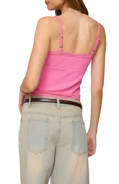 Edikted Mireille Lace Trim Camisole In Pink
