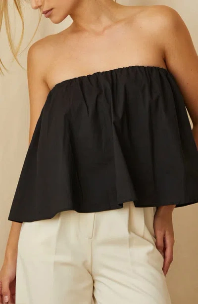 Crescent Poplin Tube Top