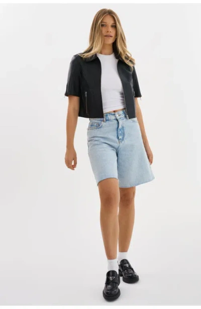 Lamarque Sevana Reversible Short-sleeve Leather Jacket