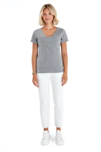 Accouchée Baby Carrier Maternity/nursing Top In Gray