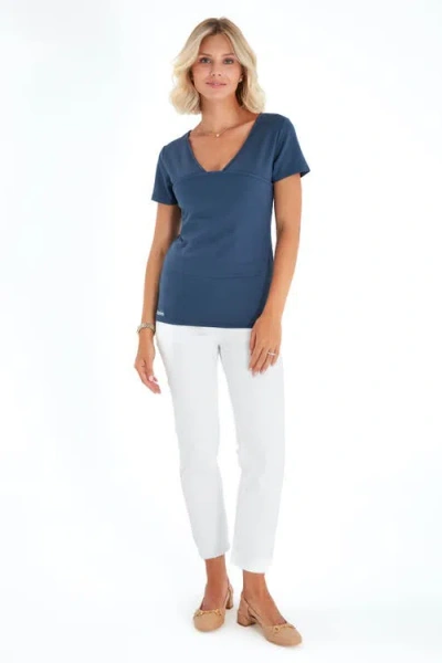 Accouchée Baby Carrier Maternity/nursing Top In Blue