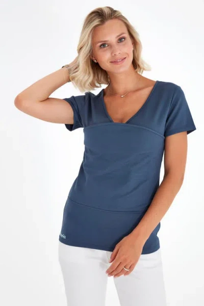 Accouchée Baby Carrier Maternity/nursing Top In Blue