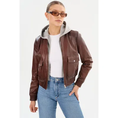 Lamarque Leather Bomber Jacket