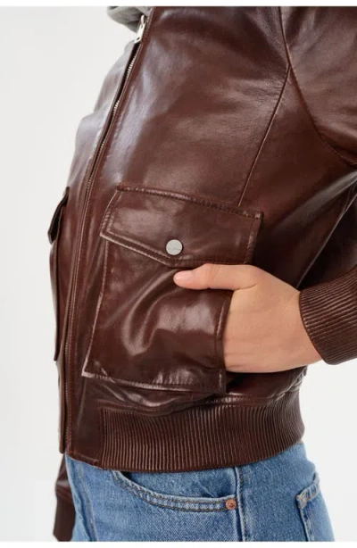 Lamarque Leather Bomber Jacket