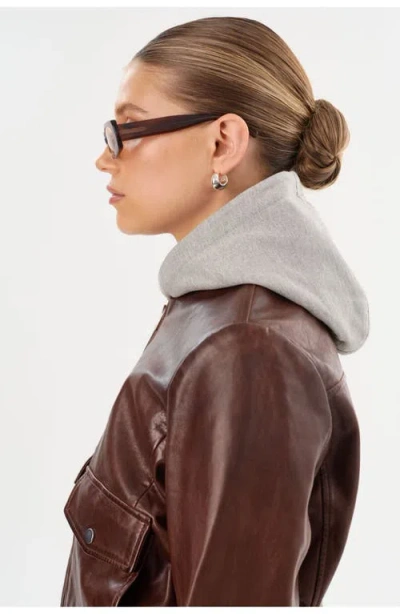 Lamarque Leather Bomber Jacket