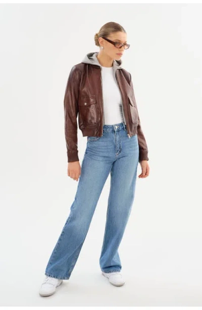 Lamarque Leather Bomber Jacket