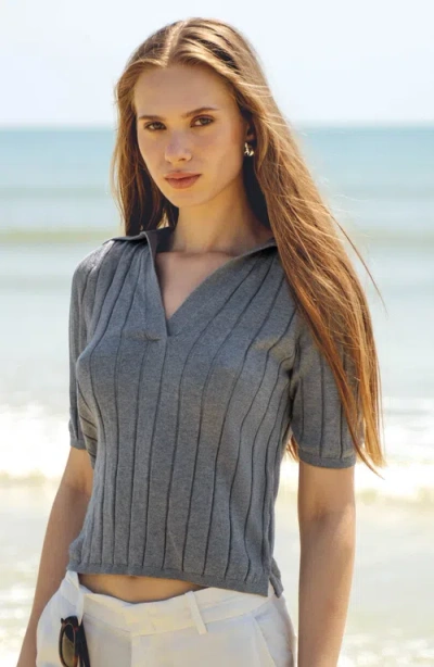 Italic Elise Featherlight Polo In Gray