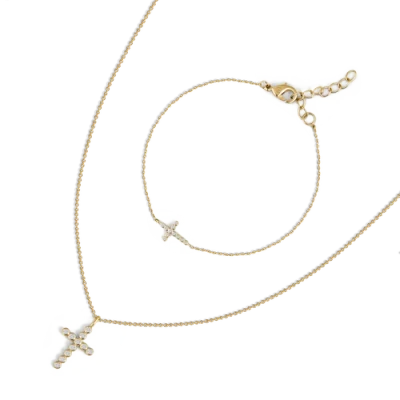 Electric Picks Xdanielle Eilers Devoted Cross Necklace And Bracelet