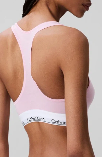 Calvin Klein Modern Cotton Collection Unlined Cotton Blend Bralette In Pink