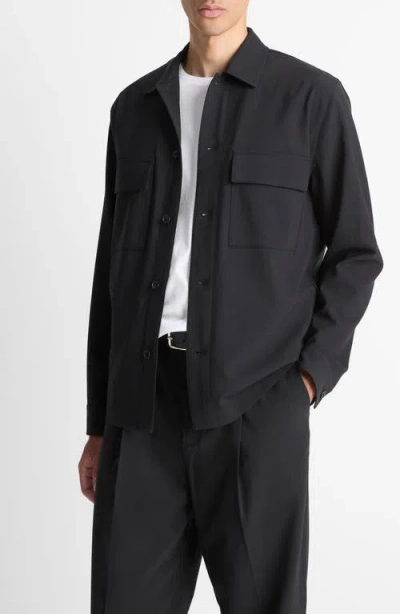 Vince Long Sleeve Chest Pocket Jackets In Black
