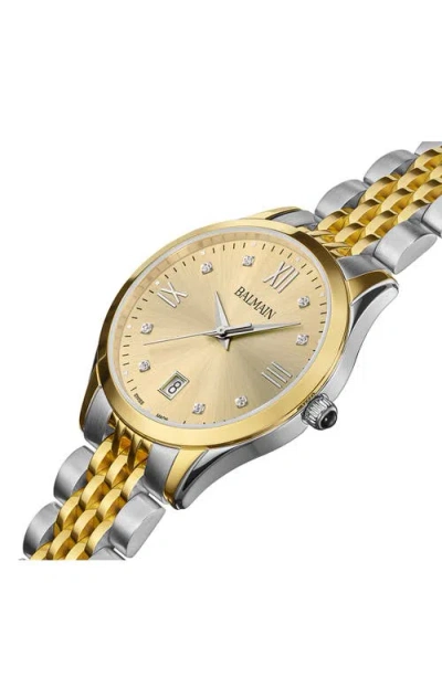 Balmain Classic R Diamond Bracelet Watch, 34mm