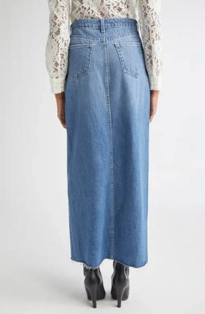 L Agence Rysa Denim Maxi Skirt