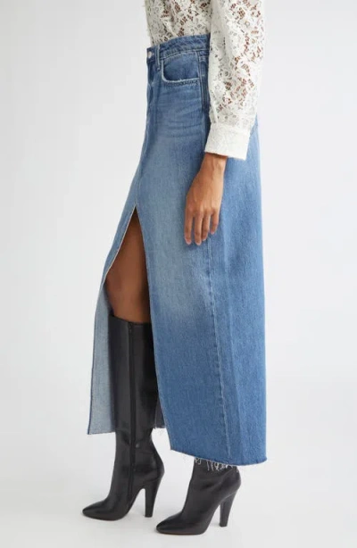 L Agence Rysa Denim Maxi Skirt