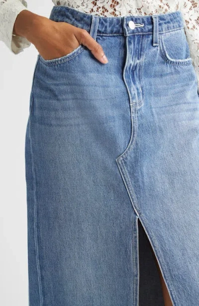 L Agence Rysa Denim Maxi Skirt
