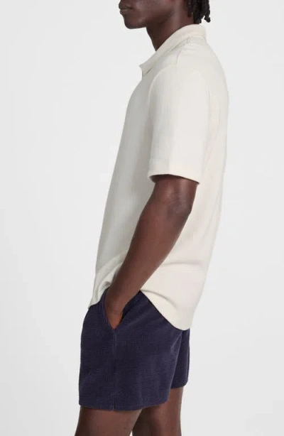 Madewell Heathered Three-button Sweater Polo In White