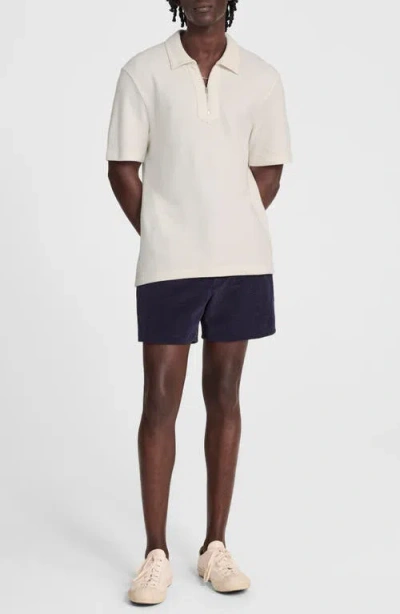 Madewell Heathered Three-button Sweater Polo In White
