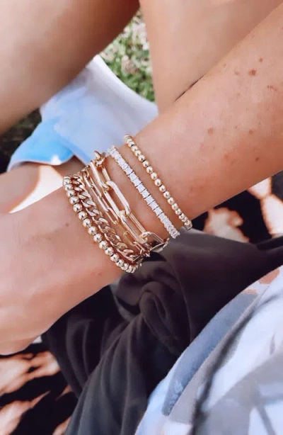 Shymi Two-tone Beaded Stretch Bracelet
