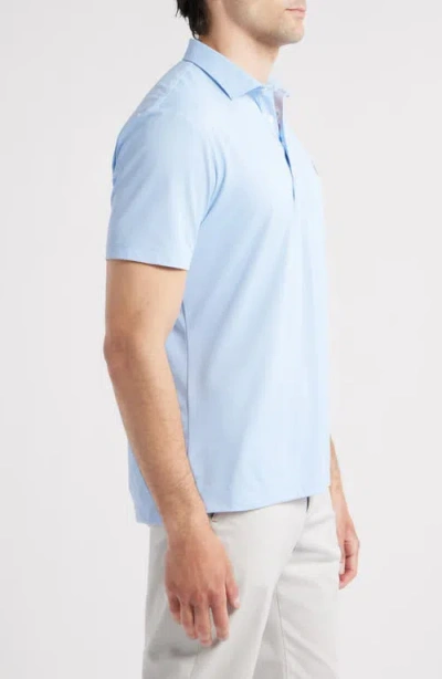 Johnnie-o Stevie Performance Polo In Blue