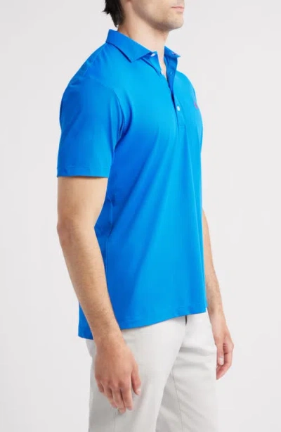 Johnnie-o Stevie Performance Polo In Blue