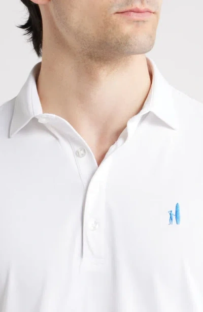 Johnnie-o Stevie Performance Polo In White