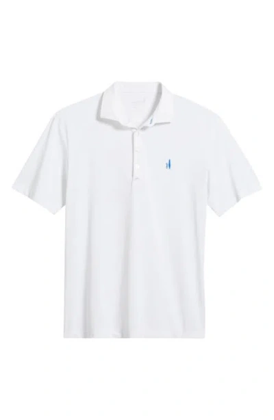 Johnnie-o Stevie Performance Polo In White