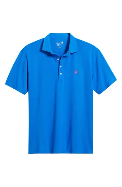 Johnnie-o Stevie Performance Polo In Blue