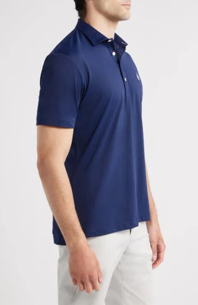 Johnnie-o Stevie Performance Polo In Blue