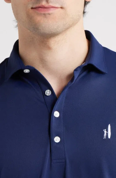 Johnnie-o Stevie Performance Polo In Blue