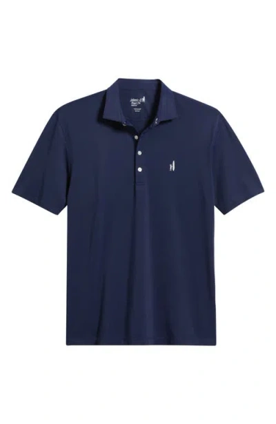 Johnnie-o Stevie Performance Polo In Blue