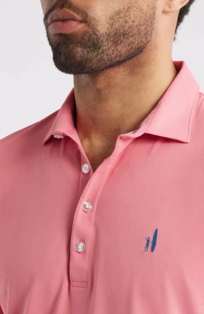 Johnnie-o Stevie Performance Polo In Purple