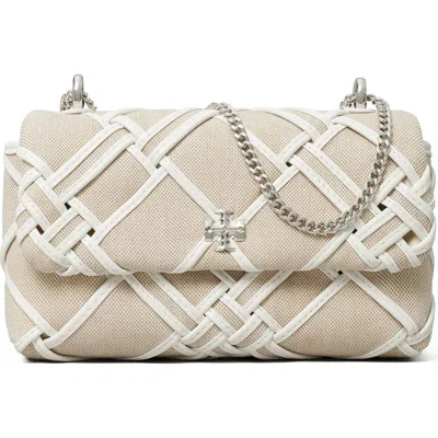 Tory Burch Mini Kira Woven Canvas Convertible Crossbody Bag
