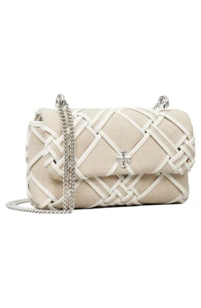 Tory Burch Mini Kira Woven Canvas Convertible Crossbody Bag