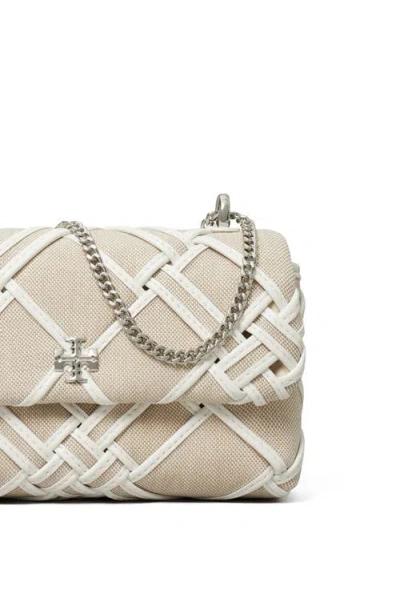 Tory Burch Mini Kira Woven Canvas Convertible Crossbody Bag