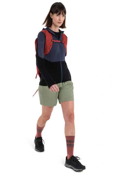 Icebreaker Tencel & Merino 200 Realfleece Descender Zip Hoodie In Blue