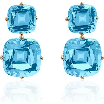 Goshwara 18k Yellow Gold Gossip Topaz Earrings