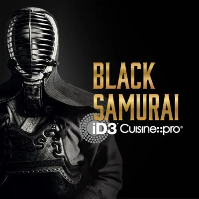 Cuisine::pro Id3 7 Piece Black Samurai Sakai Knife Block In Black