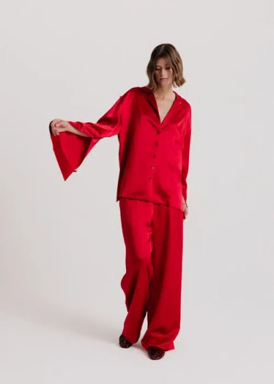 Alas Silk Wide Leg Pants