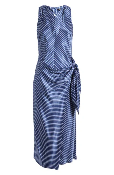 Rails Cairo Tie Waist Sleeveless Satin Midi Dress