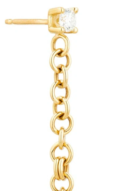 Spinelli Kilcollin Anaka Diamond Stud Single Linear Drop Earring