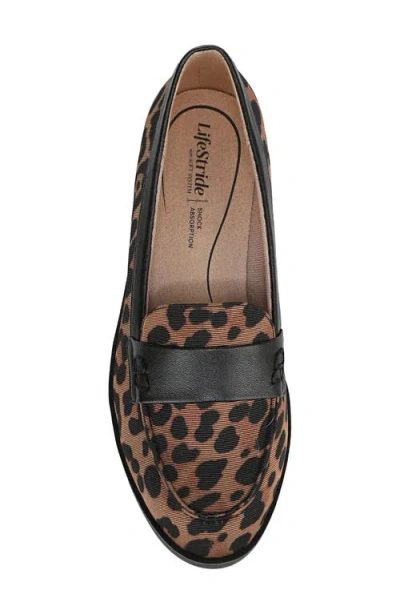 Lifestride Women's Zee Slip On Penny Loafers In Animal Print