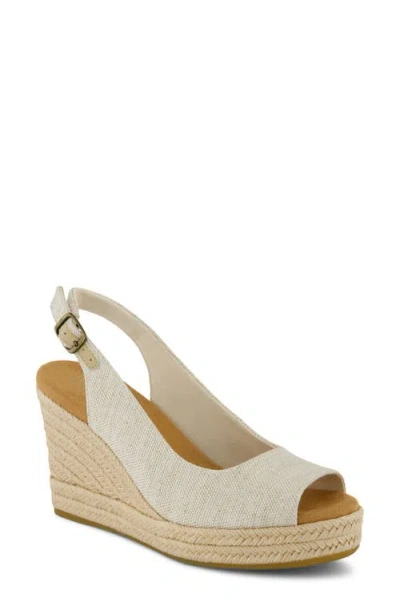 Toms Camilla Slingback Espadrille Peep Toe Platform Wedge Sandal In Multi