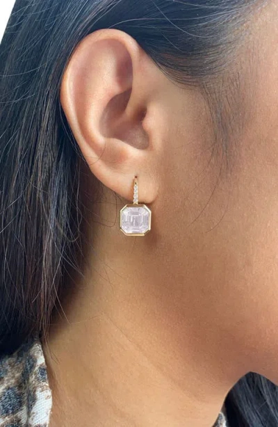 Goshwara Gossip Asscher-cut Semiprecious Stone & Diamond Drop Earrings