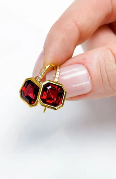Goshwara Gossip Asscher-cut Semiprecious Stone & Diamond Drop Earrings