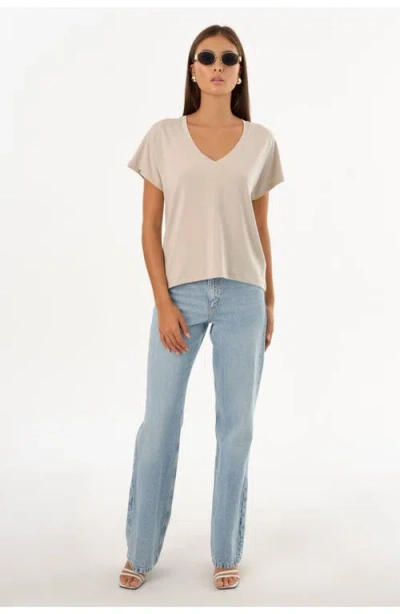 Lamarque Nerea | Jersey V Neck Tee In Neutral
