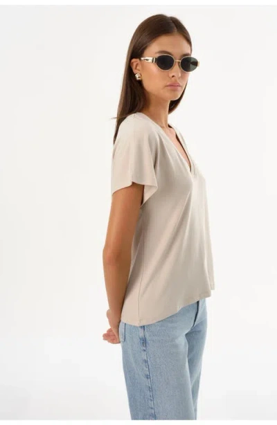 Lamarque Nerea | Jersey V Neck Tee In Neutral