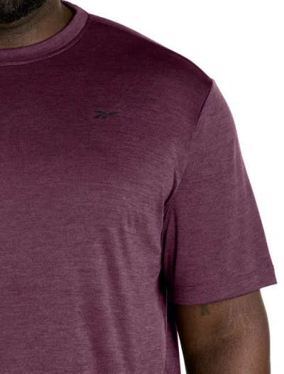 Reebok Big & Tall Id Train Melange Performance Tee In Burgundy
