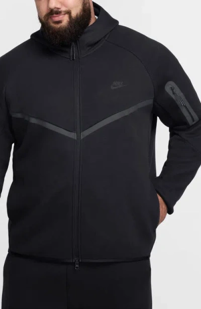 Nike Tech Windrunner Zip Hoodie In Black